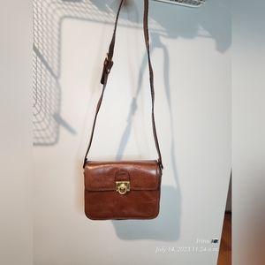 Brown genuine leather bag